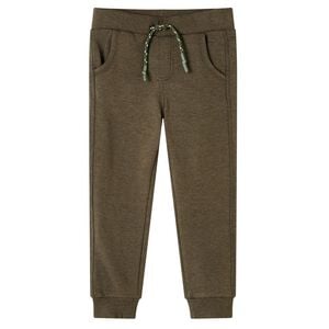 vidaXL Детски спортен панталон, каки меланж, 92