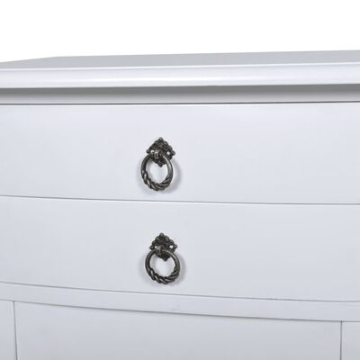 vidaXL Нощно шкафче с 2 чекмеджета, бяло