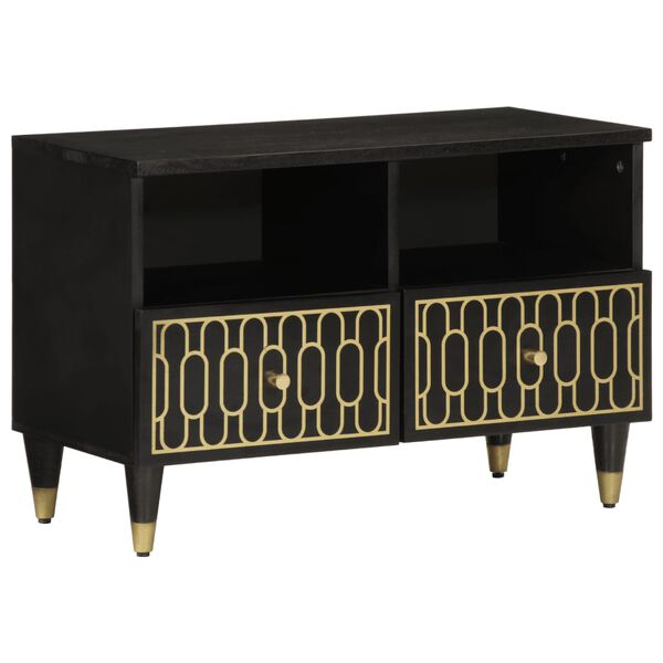 vidaXL ТВ шкаф, 70x33x46 см, масивно мангово дърво