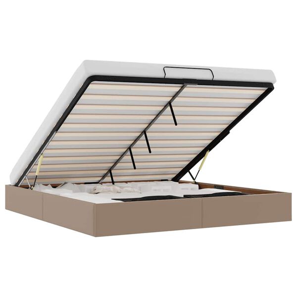 vidaXL Османска рамка за легло без матрак, 160x200 см, изкуствена кожа