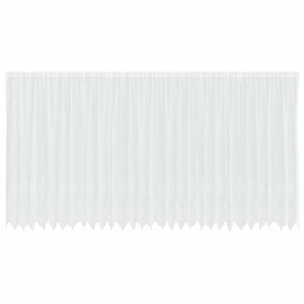 vidaXL Перде от дантела С завеси Флорален Бяло 220 x 750 см Полиестер