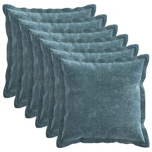 vidaXL Калъфка за възглавница 6 pcs HOUTEN Синьо 45 x 45 cm