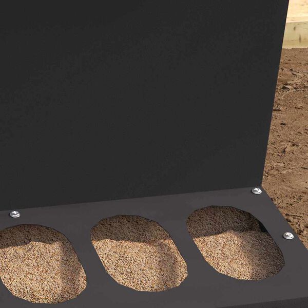 vidaXL Кокошарник Черно 40 x 40 x 45 cm Студено валцована стомана