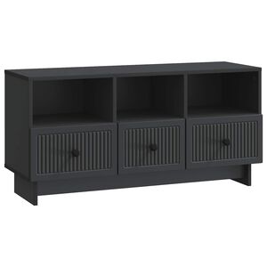 vidaXL ТВ шкаф с чекмедже Черно 102 x 34,5 x 50 см Инженерна дървесина