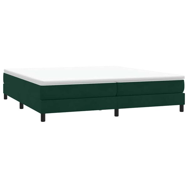 vidaXL Box Spring Легло без матрак Тъмнозелено 200x210 cm Кадифе