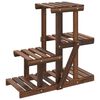vidaXL Поставка за цветя, 58x25x51 см, масивна ела