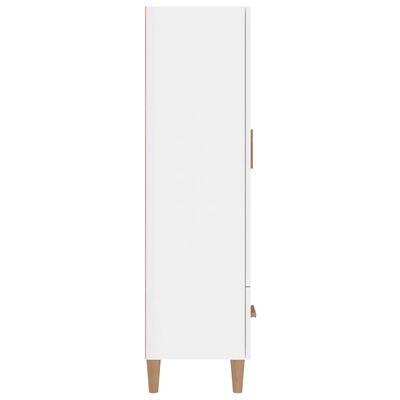 vidaXL Висок шкаф, бял гланц, 70x31x115 см, инженерно дърво