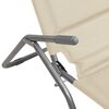 vidaXL Сгъваеми шезлонги 2 бр кремав текстилен и боядисана стомана