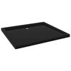 vidaXL Правоъгълно ABS душ корито, черно, 80x90 см
