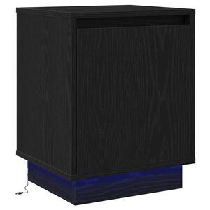 vidaXL Нощен шкаф Черния дъб 39 x 34,5 x 50 см Инженерна дървесина