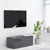 vidaXL ТВ шкаф, сив гланц, 80x34x30 см, инженерно дърво