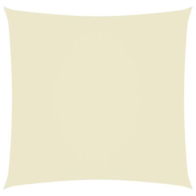 vidaXL Платно-сенник, Оксфорд текстил, квадратно, 3x3 м, кремаво