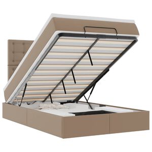 vidaXL Османска легло с матрак, капучино, 120x190 см, изкуствена кожа