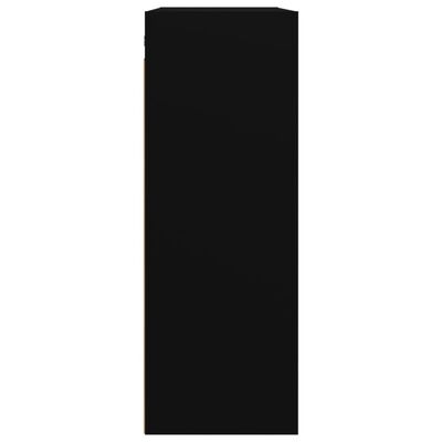 812313 vidaXL Окачен стенен шкаф,черен, 69,5x32,5x90 см
