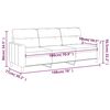 vidaXL 3-местен диван, Черен, 180 см, плат