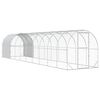 vidaXL Кокошарник Сребристо 1000 x 200 x 200 см Поцинкована стомана