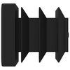 vidaXL Крайни капачки 2 pcs Черно 15 x 15 x 15 мм ПП