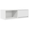 vidaXL ТВ шкаф, бял, 80x31x25,5 см, инженерно дърво
