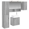 vidaXL Комплект шкафове за баня 5 pcs Сив Сонома 50 x 14,5 x 70 см