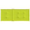 vidaXL Възглавници за столове 6 бр яркозелени 120x50x3 см плат