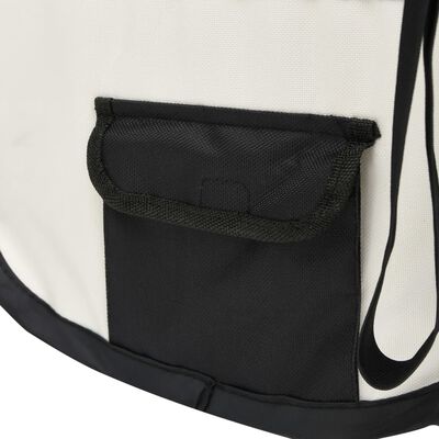 vidaXL Сгъваема кучешка кошара с чанта за носене, черна, 145x145x61 см