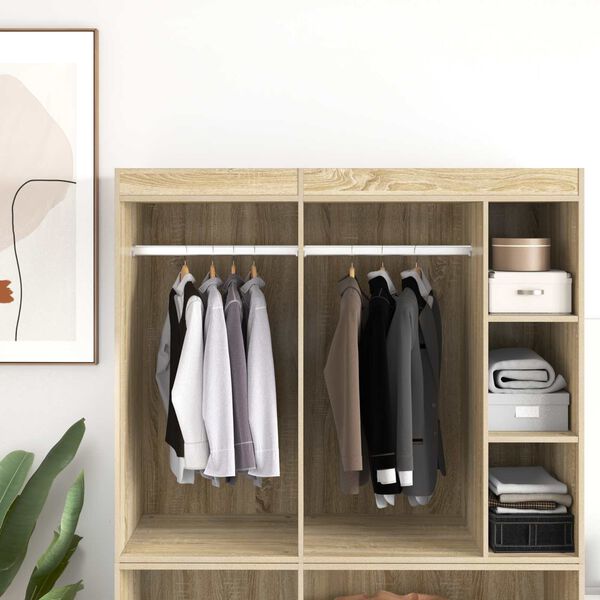 vidaXL Тръба за дрешник 12 pcs Сребрист 764 x 15 x 29 мм