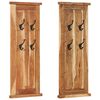 vidaXL Закачалки за дрехи, 2 бр, акациево дърво масив, 38x100 см