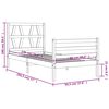 vidaXL Рамка за легло с табла Single масивна дървесина