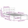 vidaXL Рамка за легло Кафяво 140 x 190 cm Масивна борова дървесина