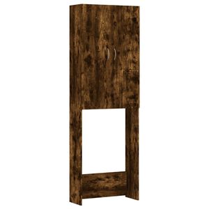 vidaXL Шкаф за пералня, опушен дъб, 64x25,5x190 см