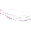 vidaXL Матрак Бяло и сиво 70 x 200 cm Гелова мемори пяна