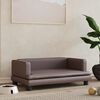 vidaXL Кучешко легло, кафяво, 80x45x30 см, изкуствена кожа