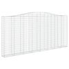 vidaXL Габионни кошници арка 10 бр 400x30x180/200см поцинковано желязо