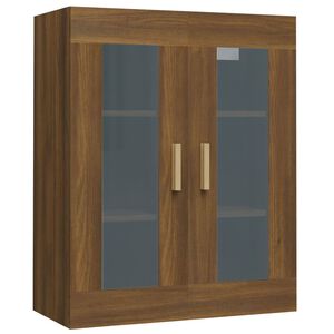 vidaXL Окачен стенен шкаф, кафяв дъб, 69,5x34x90 см