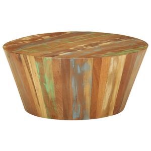 vidaXL Кафе маса, &Oslash;65x31 см, регенерирана дървесина масив