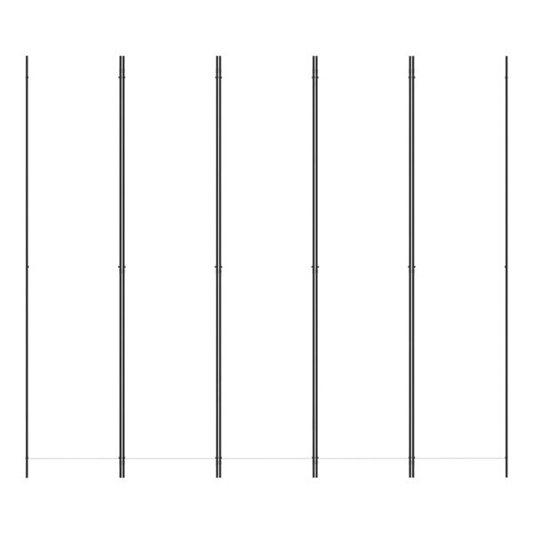 vidaXL Параван за стая, 5 панела, бял, 250x220 см, текстил