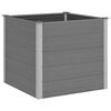 vidaXL Градинска повдигната леха, WPC, 100x100x91 см, сива