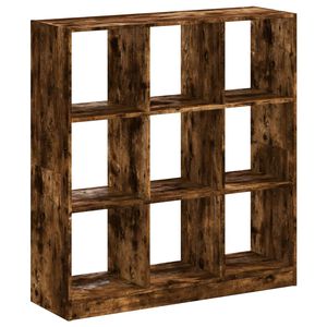 vidaXL Библиотека, опушен дъб, 102x32x108 см, инженерно дърво
