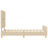 vidaXL Рамка за легло с таблото Крем 120 x 200 cm текстил