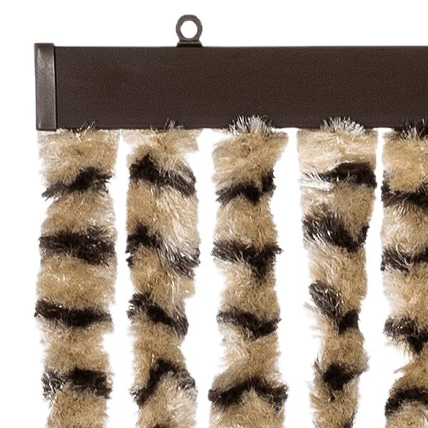 vidaXL Завеса против насекоми, бежово и кафяво, 90х220 см, шенил