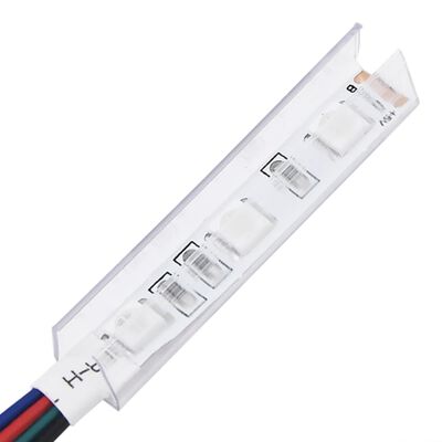 vidaXL ТВ шкаф с LED осветление, бял, 120x35x40 см