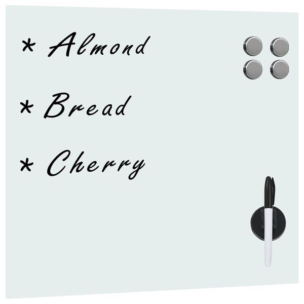 vidaXL Магнитна дъска за стенен монтаж, стъкло, 50x50 см