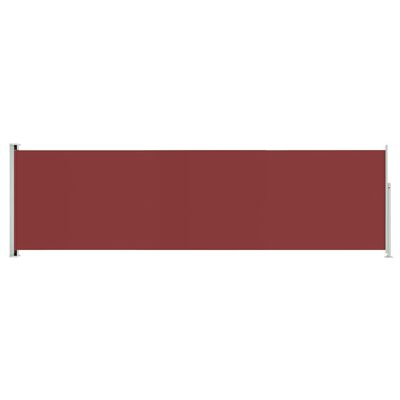 vidaXL Прибираща се странична тента за двор, 180x600 см, червена