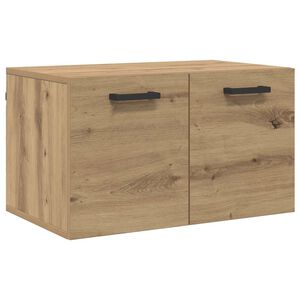 vidaXL Стенно шкафче 60 x 36,5 x 35 cm Инженерна дървесина Дъб
