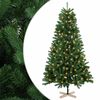 vidaXL С изкуствено коледно дърво 120 см 150 LED светодиода Топло бяло