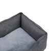 vidaXL Кучешко легло, сиво, 85,5x70x23 см, ленена визия, полар