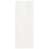 vidaXL Стенен шкаф, бял, 30x30x80 см, борово дърво масив