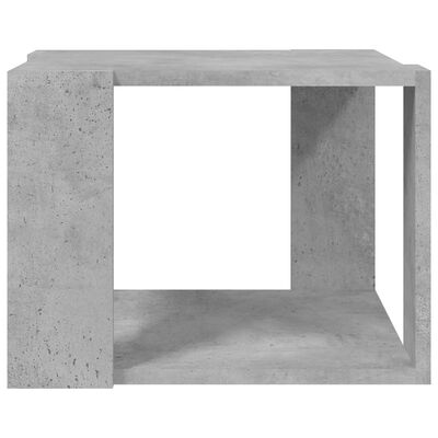 vidaXL Кафе маса, бетонно сива, 40x40x30 см, инженерно дърво