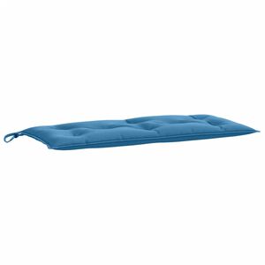 vidaXL Възглавница за градинска пейка меланж синя 100x50x7 см плат