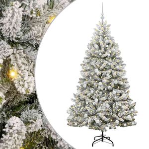 vidaXL С изкуствено коледно дърво 180 cm 300 LED светодиода Топло бяло